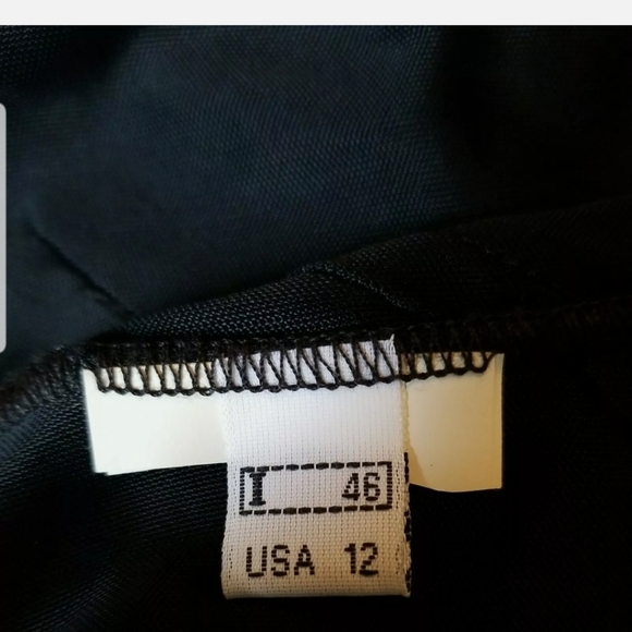 Roberta Scarpa Women's Black Party Cocktail Slip Dress Lace Beads Size US12 46 M - Picture 3 of 13